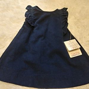 NWT Navy Courdoroy Boutique Dress